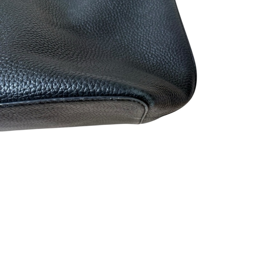 Tory Burch Perry Tote Pebbled Black Leather Gold - Picture 5 of 15